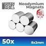 Neodymium Magnets 8x2mm - 50 units (N52) Green Stuff World